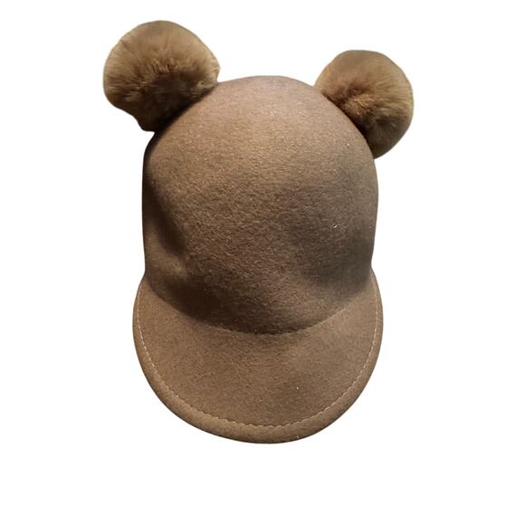 Zara 100% wool pom pom teddy bear hat - Picture 1 of 4